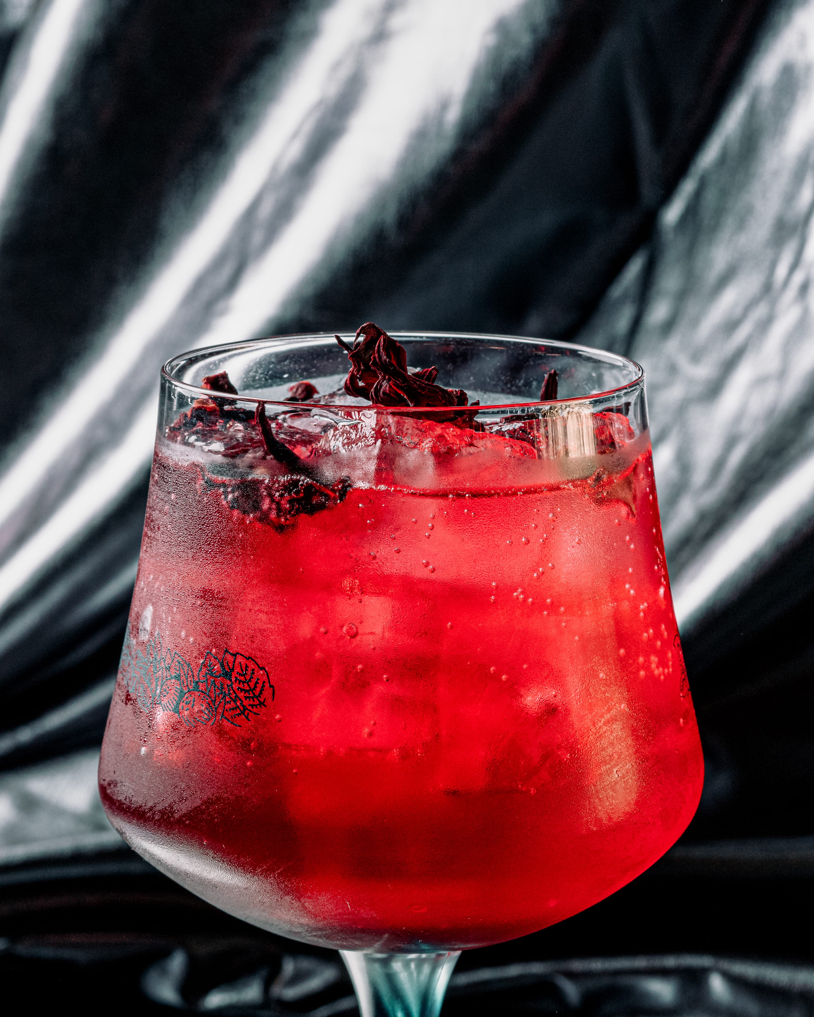 Vermouth cocktail close-up with citrus accent