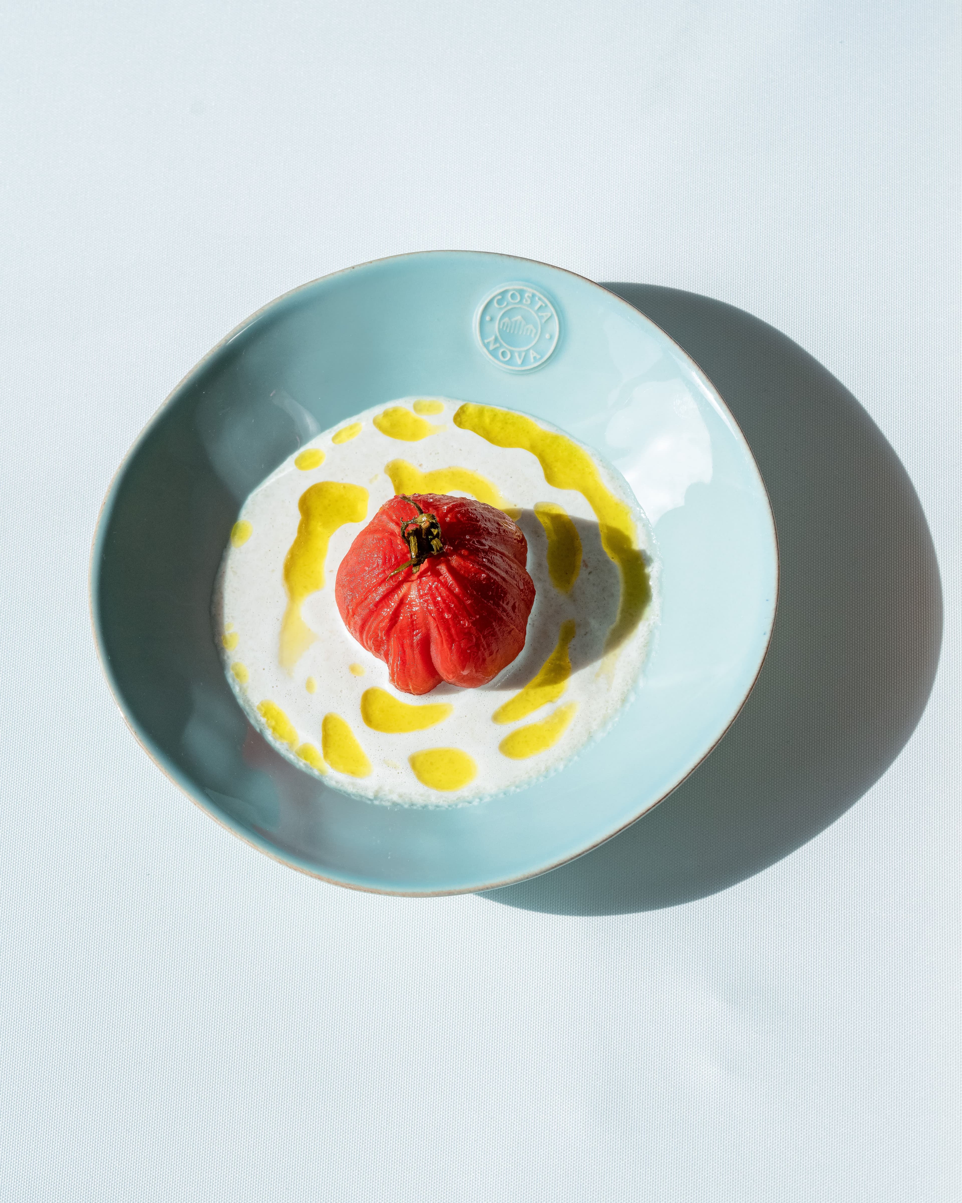 Tomato-based dish with minimal food styling